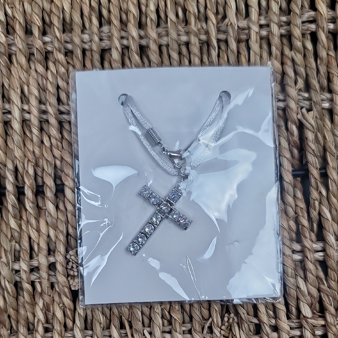 Michaels Brand Cross Necklace With Satin Cord New Nwt